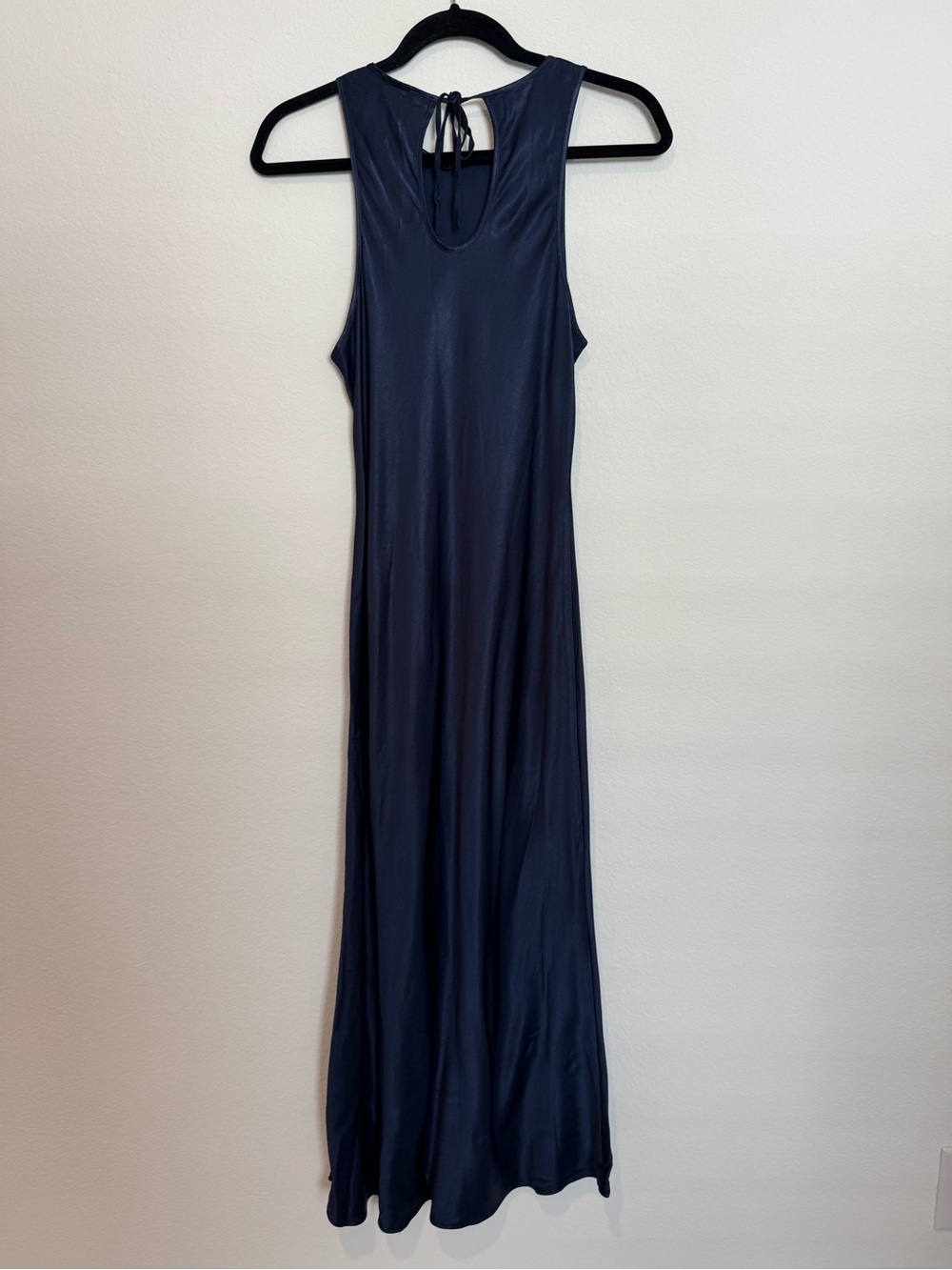 Rails Solene Navy Blue Midi Lightweight Satin Sleeveless Dress - Picture 10 of 12